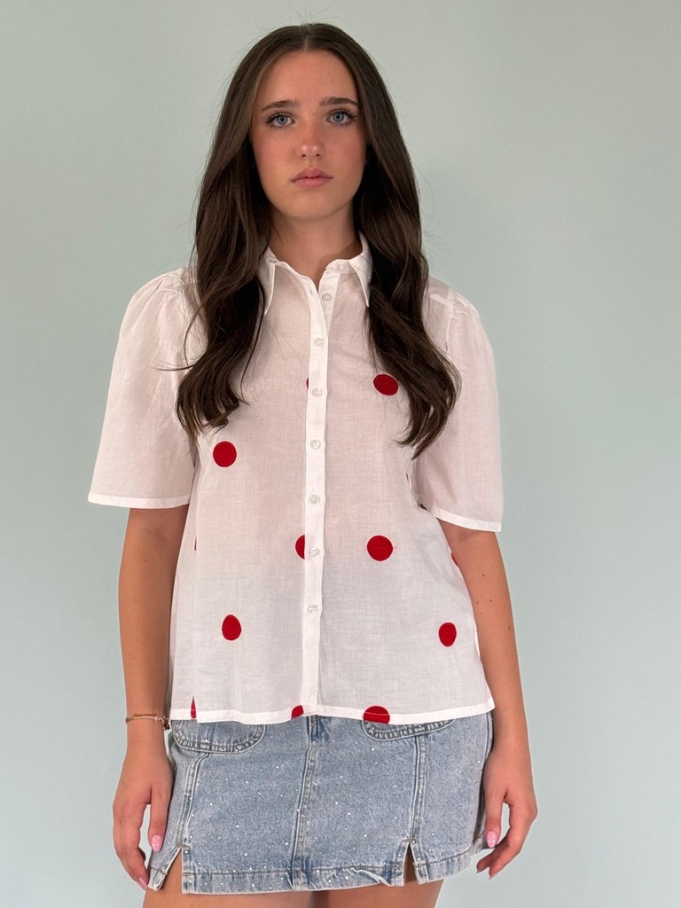 Camicia Pois Rossi - immagine 2