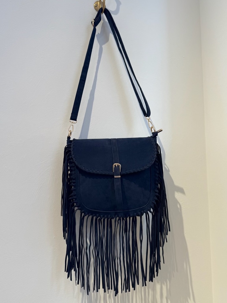 Borsa con frange Blu - immagine 3