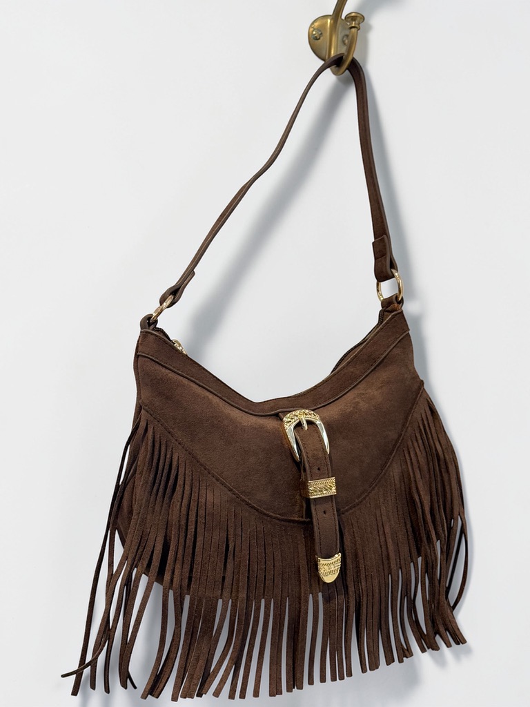 Borsa Hobo con frange - immagine 4
