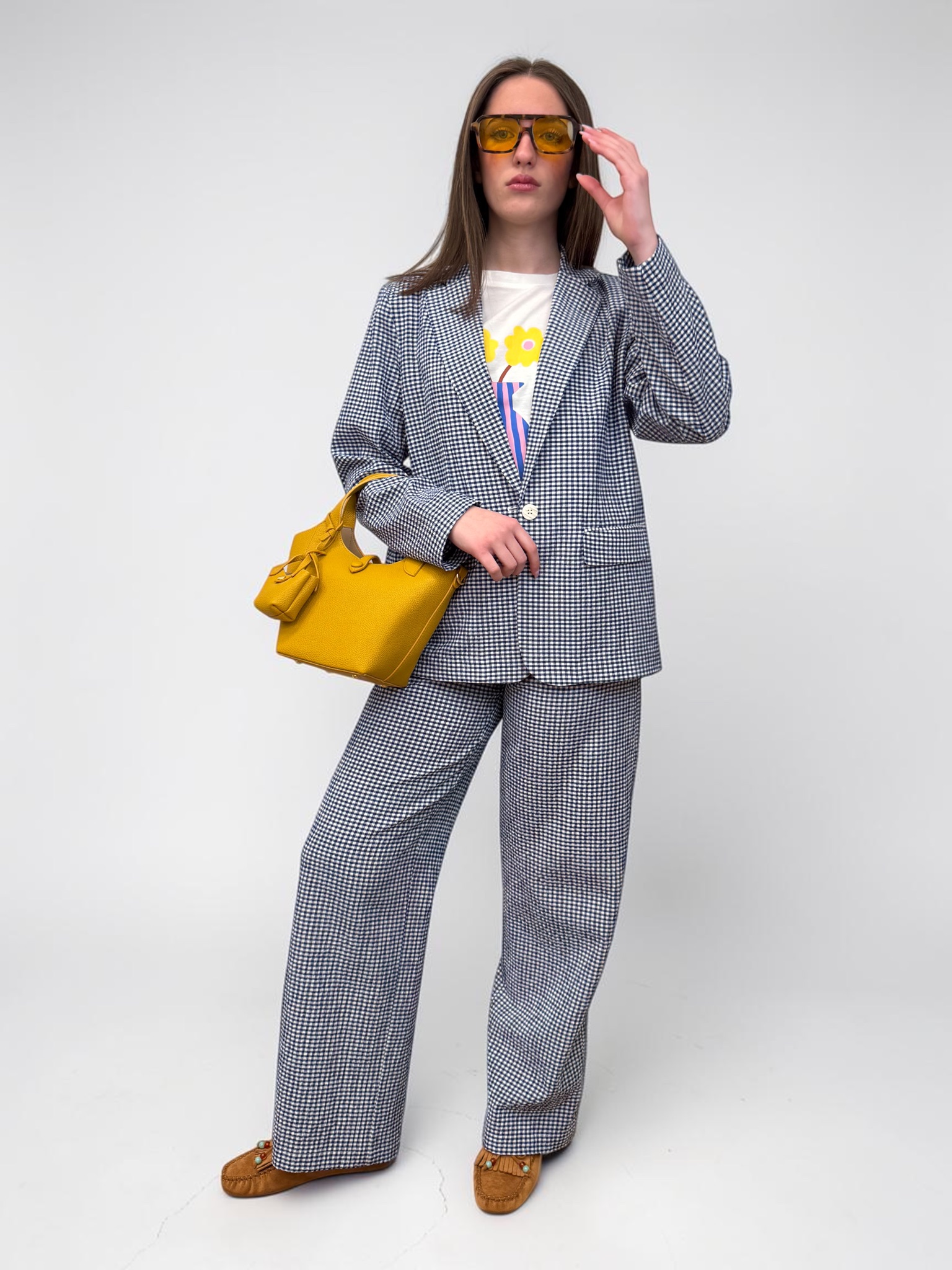 Pantalone Check - Ichi - immagine 3