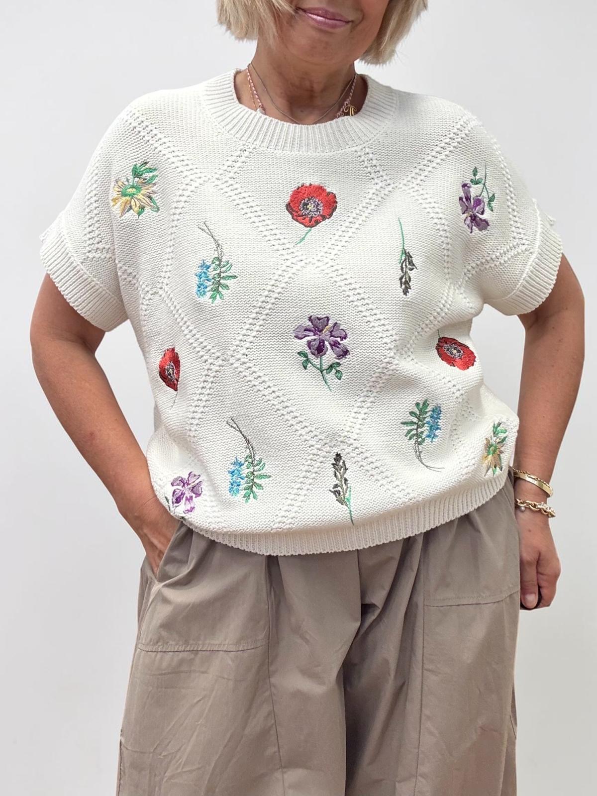 Maglia Rombi Ricamo - Numph - immagine 2
